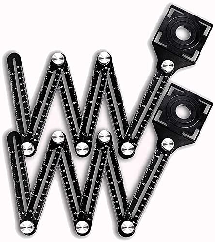 WJJ Localizzatore di Fori di Piastrelle di Ceramica Universale Sovrano a Sei voltepolo Multifunzione Acciaio ausiliario in Acciaio Inossidabile (2 PCS)
