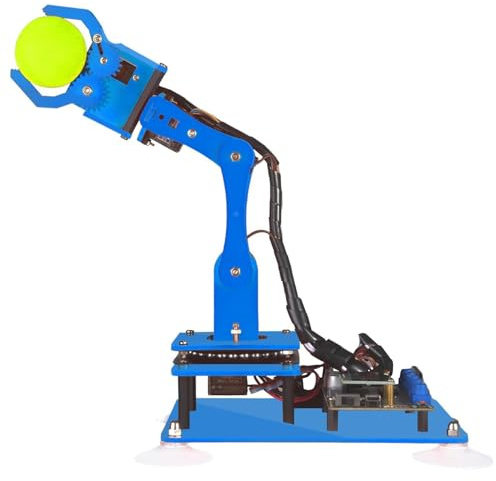 Adeept 5-DOF Robotic Arm Set kompatibel mit Arduino IDE, Programmierbar DIY-Codierung Stem-Kits mit OLED-Display, 5-Achsen-Arm Roboter mit Code und PDF für Erwachsene, Geschenke, Blau