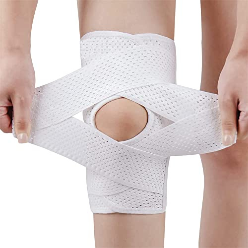 Rodillera para mujeres/hombres, rodillera para dolor de rodilla, ajustable, rodillera de compresión con estabilizadores laterales para entrenamiento, correr, fitness, levantamiento de pesas, ACL MCL,