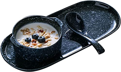 Ciotola for cereali, scodella for zuppa, scodella for il tè, set di scodelle for la colazione con manico, piatto in ceramica individuale Ciotole for zuppa di cipolle francesi for zuppa di cereali Fari