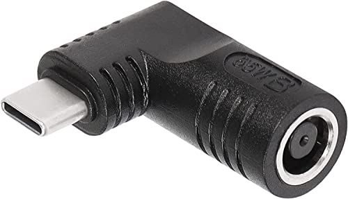 SinLoon ángulo Recto USB C Macho a 65 W PD DC 7,4 mm x 0,6 mm Hembra Adaptador de Carga de Enchufe de Entrada, Integrado con Chip de inducción de identificación automática PD, para teléfonos