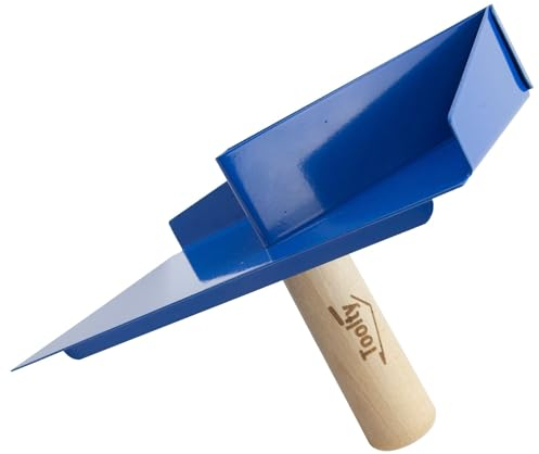 Toolty Mortar Holder with Wooden Handle Powder Coated for Masonry and Finishing Work for Pointing, Bricklaying, Jointing - Hawk DIY TLTY-4900