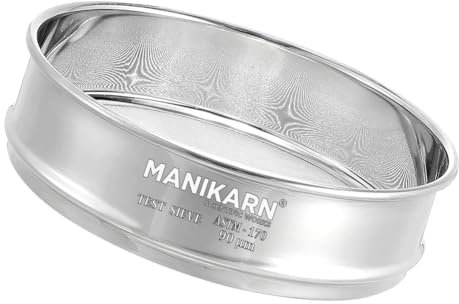 MANIKARN Test Sieve 8 Inch (200mm) – 90 Micron Mesh, ASTM No. 170 – Grade 304 Stainless Steel Frame & Mesh – Laboratory Sieve for Soil, Sand, and Particle Size Analysis