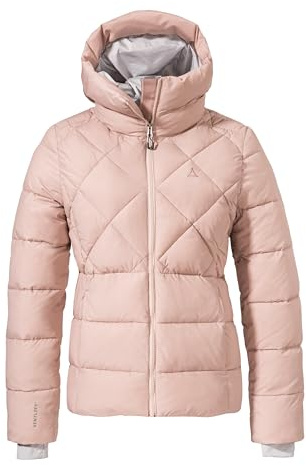 Schöffel Damen Ins Jacket Boston L, warme Winterjacke aus recycelten Materialien, leichte Steppjacke mit Kapuze, winddicht und wasserabweisend