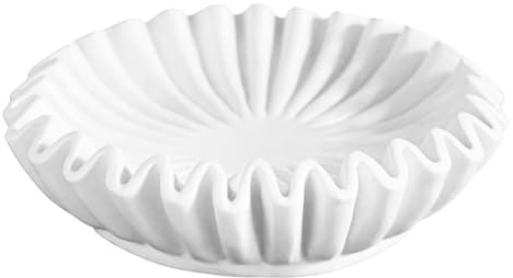 Ciotola Di Marmo Fatto A Mano, Ciotola Vintage Antica Capesante, Ciotola A Costine Di Marmo, Antica Ciotola Scintillata, Ciotola Di Pietra Con Volant, Ciotola Di Capesante Decorazione, Ciotola Rustica