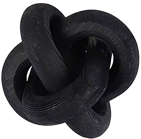 PRETYZOOM Holzknoten-deko Kettenglied Holzornament Rustikaler Wohnkultur Wandschmuck Handgefertigt Schwarze Holzdeko Für Wohnzimmer Und Hotel