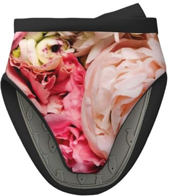 Peonia, Mini guanti da forno in silicone, guanti da forno da cucina antiscivolo resistenti al calore
