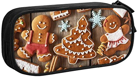 Pochette pour fournitures scolaires et de bureau, biscuits en pain d'épice, grande capacité, trousse à crayons de grande capacité pour étudiants, papeterie, boîte à crayons, organiseur de bureau avec