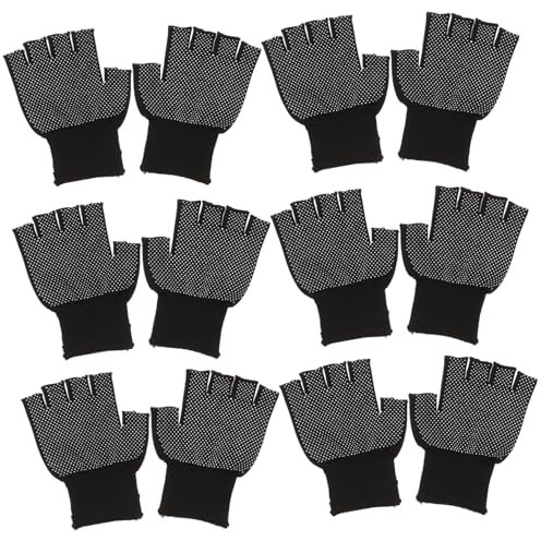 FOYTOKI 15pairs Dot Molding Gloves Dry Hands Mechanics Gloves Half Finger for Summer Work