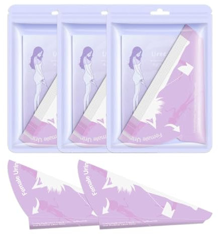 QIBZI Igiene da campeggio,Orinatoio Femminile,Coni per Pipi Donna USA e Getta, Pee Imbuto, Orinatoio Portatile Imbuto, Cono Pipi USA e Getta,Carta usa e getta (30 pezzi)
