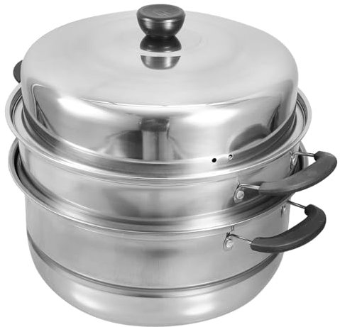 PACKOVE 1juego Vaporera De Inoxidable De Tapa Ollas Para Cocinar Al Vapor Para Verduras Arroz Pescado