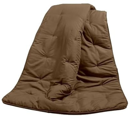 Corredocasa Plaid Divano Trapuntato Caldo Made in Italy Multiuso in Microfibra Coperta Imbottita Morbida per Letto, Divano o Camera Elegante e Decorativa Copri Tutto (Marrone/Beige, Max 150x200)