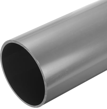 QUARKZMAN 30cm Largo Tubo Rígido de PVC, 101x110mm(ID*OD) Tubo Redondo de Alto Impacto para Acuario, Tubería de Agua para Piscina Riego Fontaneria Bricolaje, Gris Claro