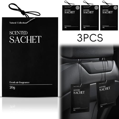 Scented Sachet for Car, Car Fresheners Long Lasting, Fragrances for Hanging, New Car Smell Air Freshener from Natural Plant Extracts, Fresh Sachets Bags for Room, Wardrobe, Drawer and Closet