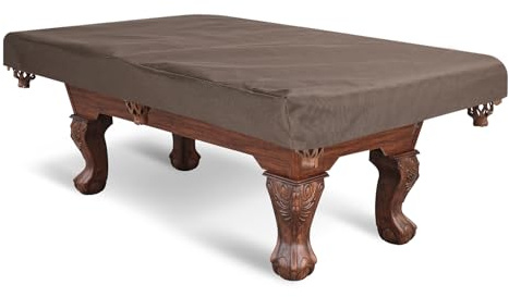 PATIKIL Billiard Pool Table Cover 8 Feet, Oxford Waterproof Outdoor Indoor Dustproof Billiard Table Cover Billiards Accessories for Protecting Pool Table Home Club Bar, Brown