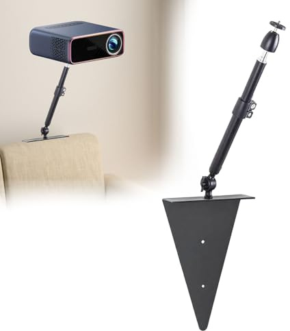 KAHCOP Projektorhållare för säng och soffa, dold design, säng-soff-projektorhållare, kompatibel med 99 % projektorer, XGIMI, Nebulosa, VANKYO, Epson (justerbart stativlängd 33–45 cm)