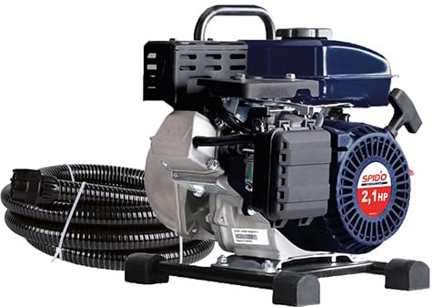SPIDO - Pompe Thermique T 415 + Kit Aspiration 5 m - Seconde chance excellent état - Moteur 4 Temps 2,1 CV - Débit 12 m³/h - 3,6 Bars