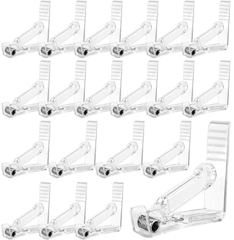 Soportes para mantel – Abrazaderas de clip de acero inoxidable | 20 piezas de fuerte agarre ajustable antideslizante con diseño de fácil ajuste para camping, boda, fiesta, cumpleaños, Navidad, cena