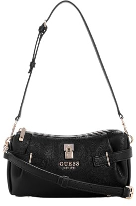 GUESS Yesba Mini Top Zip, Borsa a Tracolla Donna, Nero, Taglia Unica