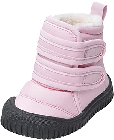 Generisch Hook Loop Stivali Low Cut Tessuto Impermeabile Stivali Da Neve Bambini Scarpe Invernali Ragazze Ragazzi Stivali All'aperto, Colore: rosa., 25 EU