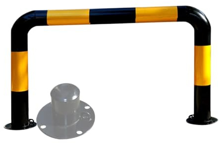 U-förmiger Parkstopper, Abnehmbarer LKW-Parkschutzstoßfänger, Gut Sichtbarer Parkblock, Rohrstärke 0,15 Cm(100x60x8.9cm)