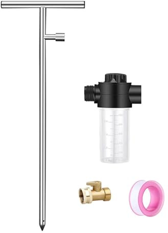 CLSSLVVBN Sistema de riego eficiente con estaca de Acero Inoxidable y válvula latón. Suministro Directo Agua a la Zona raíces. Accesorio para Sistema riego con estaca para árboles.