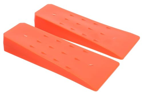 CLISPEED Coins D'abattage en Plastique 2 Pièces 20 Cm Orange, Outil de Journalisation Pointes pour Coin de Calage de Tronçonneuse, Accessoires de Coupe de Bois pour Débardage en Jardin