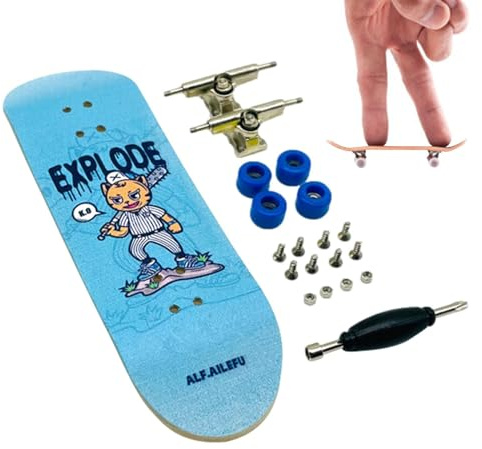 Tech Decks Fingerboard | Finger Skateboards for Kids | Mini Skateboard | Maple Wood Fingertip Sports for Indoor Outdoor Office Workers and Students
