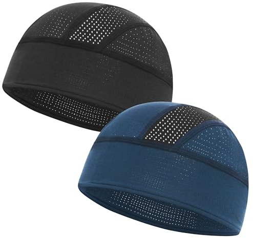 Simapu Cooling Skull Cap Helmet Liner-Lightweigh Mesh Sweat Wicking Beanie Caps for Hard Hat,Motorcycle,Cycling,Running