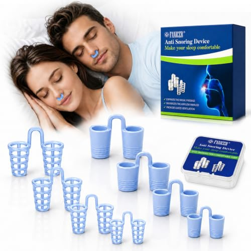 8 Piezas Anti Ronquidos Dilatador Nasal, Dilatador Nasal Silicona, Dispositivo Reutilizable Contra los Ronquido, Antironquidos para Dormir Eficaz, Ayuda a Reducir Los Ronquidos, Azul