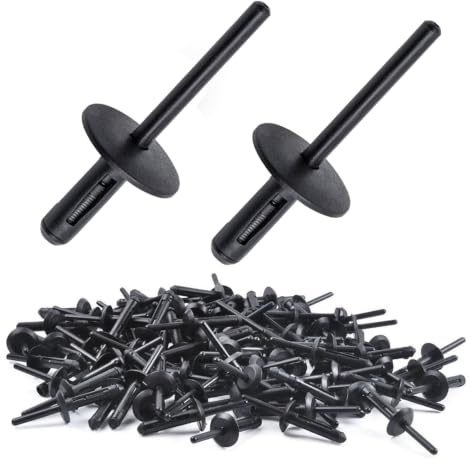 lomdung 60 Pezzi Rivetti in Plastica per Auto, Nero diametro foro di 6mm Clips Plastica per Auto, Robusto e durevole Clip Fissaggio Paraurti, Rivetti Ciechi per BMW X1, X3, X5, X6 e X4