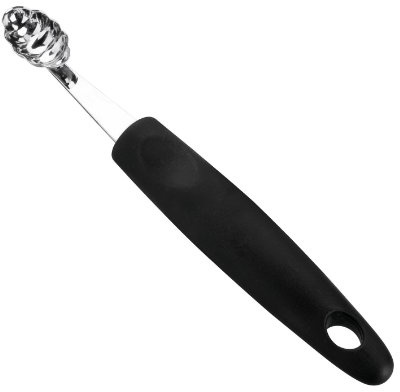 LACOR 60372 Profesional Kugelausstecher oval Gerippt | Langlebiges Profi-Utensil; entwickelt für optimale Leistung und schnelle, unkomplizierte Reinigung in der Spülmaschine
