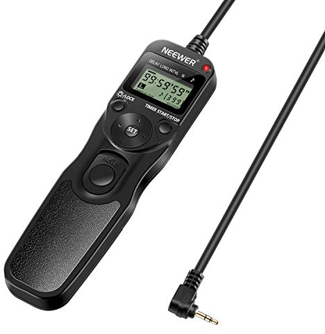 Neewer LCD Timer Shutter Release Remote Control for Canon 760D(T6s)/750D(T6i)/700D(T5i)/1300D(T6)/1100D(T3)/1000D(XS)/650D(T4i)/600D(T3i)/550D(T2i)/500D(T1i)/450D(XSi)/400D(XTi)/350D DSLR Cameras