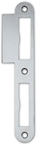 Premium Qualität M4TEC ZB7 Hochglanz Edelstahl Schließblech - Robust, haltbar & leichte Montage - Elegantes Design - DIN R - Ideal für ein- und zweitourige stumpf einschlagende Innenraum-Türschlösser