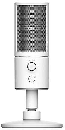 Razer Seiren X - Streaming USB Condenser Microphone (Compact with Damper, Supercardioid Recording Pattern, No Latency, Mute Button, Headphone Jack) Mercury