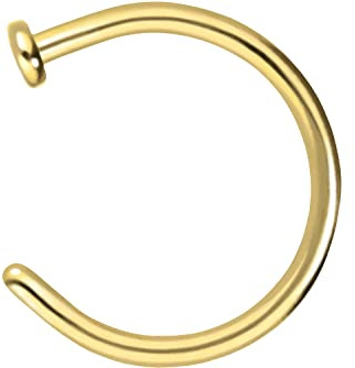 PIERCINGLINE Nasenring offen aus Chirurgenstahl - Nasenpiercing in 4 Farben und vielen Größen