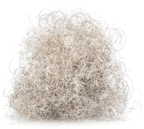 COM-FOUR® 40g Cheveux d'ange Premium - Guirlande métallique Fine pour Couronne de l'Avent, Composition, Sapin de Noël - décoration de Table de Noël - Fils métalliques (métal - Couleur Argent)