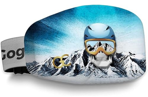 GogglesCover Ski Goggles Protective Cover, Protective Goggle Cover Portable, Ski Goggle Cover Sleeve Anti-Scratch, Ski Goggles Accessories, Ski Equipment, Mountain Skeleton Design