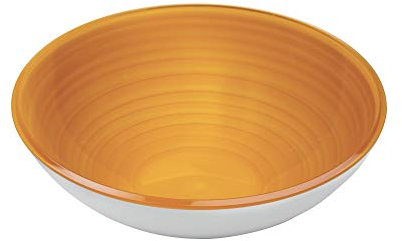 Guzzini - Twist, Contenitore in Plastica Riciclata M - Ocra, Ø 22 x h 7 cm | 1400 cc - 181622151