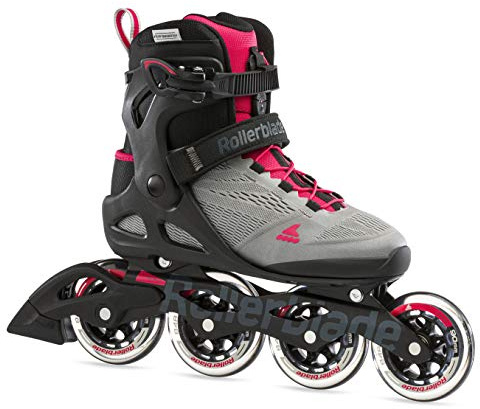 Rollerblade Macroblade 90 - Patines en línea para Mujer, Color Gris Neutro/Rosa paraíso, UE: 40.5 (UK: 7/US: 9)