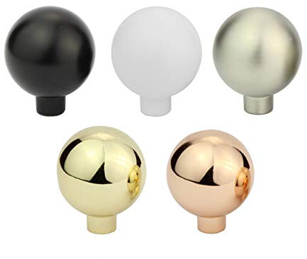 Natural Goods Berlin Möbelgriffe BALL Design Möbelknöpfe Metall Möbelknauf Rund Türgriff für Schränke, Kommode, Sideboard, Küchenfront Schubladengriff Modern Wandhaken Kugelknopf (1, Schwarz)