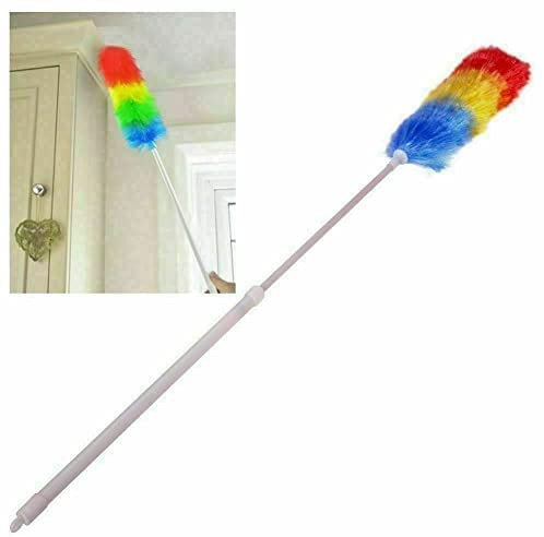 TRTO 1.2M Duster Telescopic Anti Static Extendable Handle Feather Duster Brush