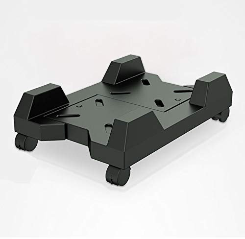 TOMYEUS Soporte CPU Bajo Mesa Mobile CPU Stand CPU Soporte de Rodadura con Ancho Ajustable Torre de Escritorio Tower Soporte Carrito con 4 Ruedas de Ruedas for Oficina, Negro Soporte para CPU
