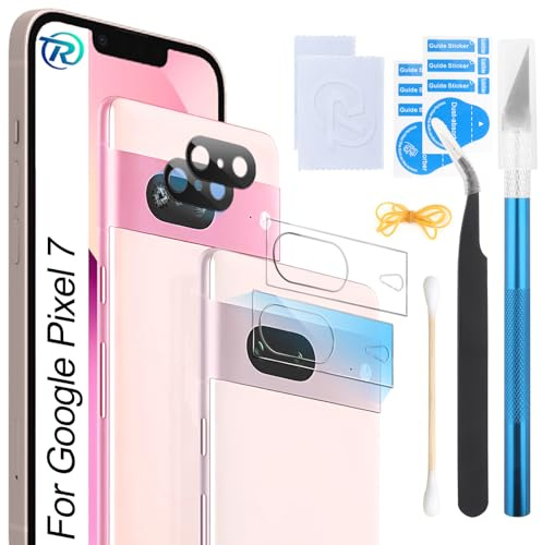 RongZy 2Pcs For Google Pixel 7 Back Rear Camera Glass Lens Replacement for Google Pixel 7 Camera Glass Lens Repalcement with Repair Tools