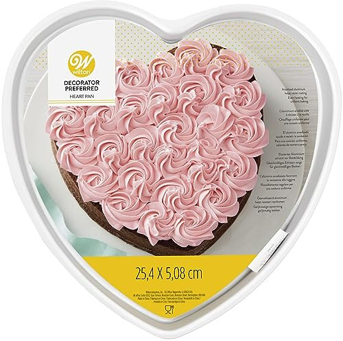Wilton Moule à gâteaux en aluminium Wilton Decorator Preferred, 25,4 cm, pour les cœurs