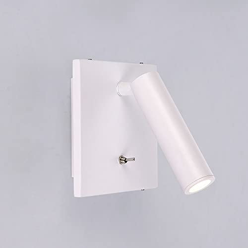 3W Encastré Pivotant Applique Murale De Chevet LED Liseuse Hôtel Tête De Lit Éclairage Focalisé Accent Lampe, Veilleuses Appliques Murales Réglables Projecteur avec Interrupteur À Levier Interesting