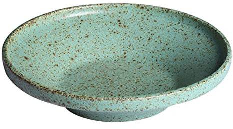 LAVAMI Ciotola for Pasta in Ceramica, Piatto Fondo Grande, Piatto for Insalata 18x18x4,5 cm Profondo Singolo-7 in-Verde