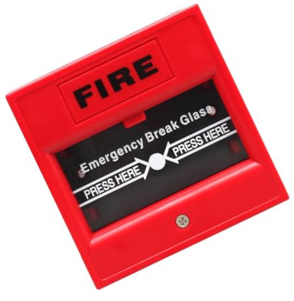 HOMSFOU Allarme Rottura Vetri Sicurezza Per Porte Di Emergenza, Pulsante Antincendio Compatto in Plastica Resistente, Dispositivo Sblocco Porta Per Uscite Antincendio e Sistemi Di Allarme Sicurezza