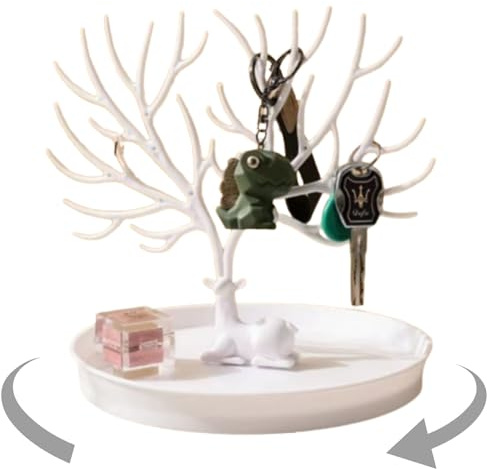 CHUANGOU Geweih Schmuckständer，Halskette Aufbewahrung，für Ringe Halskette Geburtstag Geschenke Weihnachts Schmuck Ständer Rack Aufbewahrung.