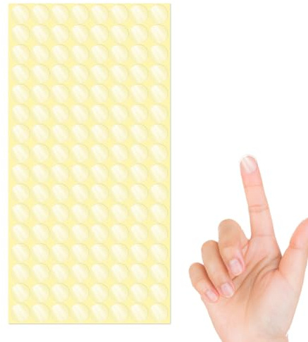 YIKIADA 1280 Stück Transparent Klebepunkte 15 mm Selbstklebend Vinyl Runde Verschluss Aufkleber Durchsichtig Klebeetiketten Wasserdicht Klare Punktaufkleber für Verpackung Umschläge Schachteln